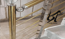 نرده استیل راه پله ساختمانی در اهواز