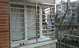 نرده استیل پنجره و حفاظ بانکی