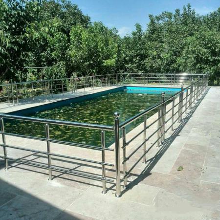 قیمت نرده استیل استخر درجه یک 3 قیمت نرده استیل استخر باغ در تهران