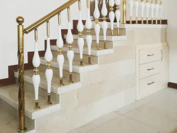 قیمت نرده استیل بالکن طرح چوب با بهترین کیفیت